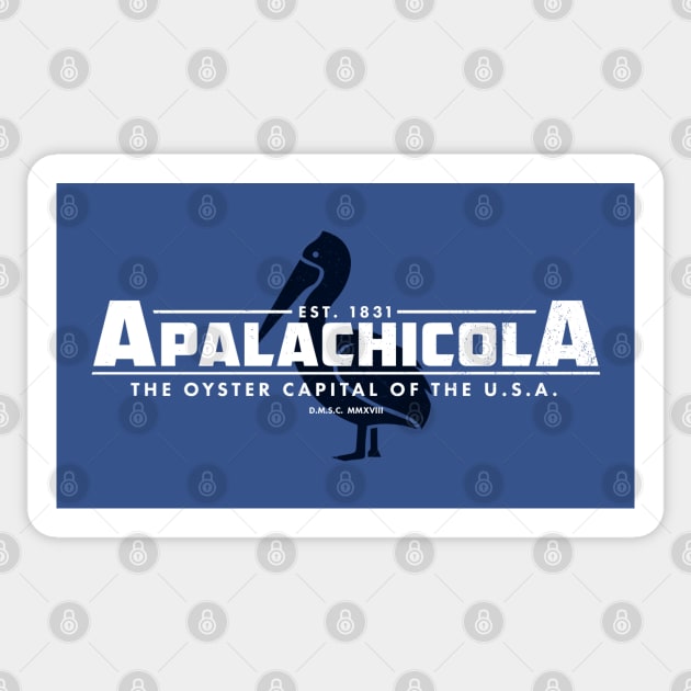 Apalachicola Florida - Pelican Sticker by DMSC